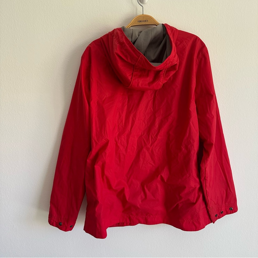 Vintage Carhartt Raincoat Jacket Red Grey Hiking Outdoors Windbreaker Large - Picture 13 of 14